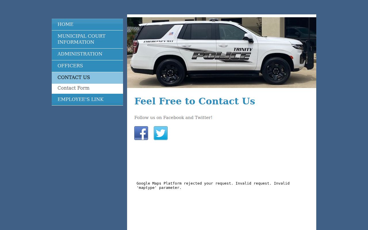 Trinity County arrest lookup Trinity Police and City Hall contact page